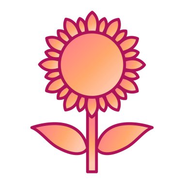 çiçek modern ikon vektör illüstrasyonu