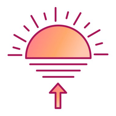 gündoğumu modern simge vektör illüstrasyonu 