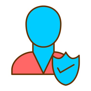 güvenlik simgesi vektör illüstrasyonu