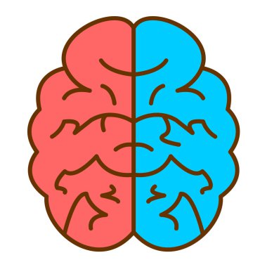 İnsan beyni ve yapay zeka vektörü çizimi