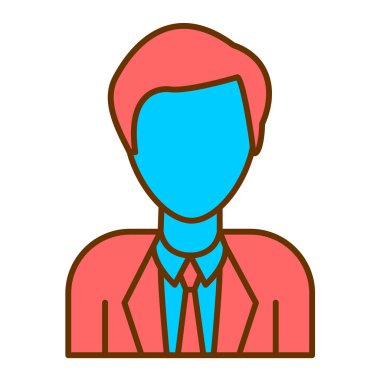 Man avatar karakter vektör çizimi tasarımı