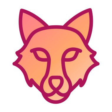 Tilki. Web simgesi basit illüstrasyon