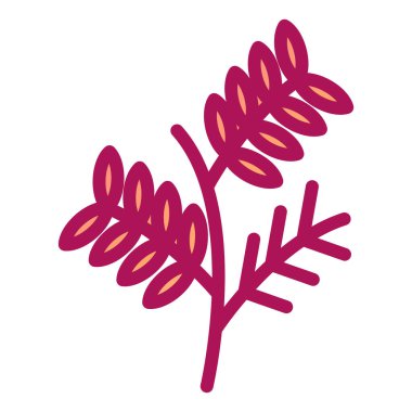 Bitki yaprağı dalı. vektör illüstrasyonu