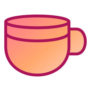 Bir fincan kahve. Basit resimleme