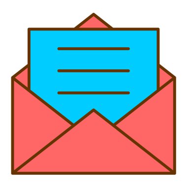 Zarf. Web simgesi basit illüstrasyon