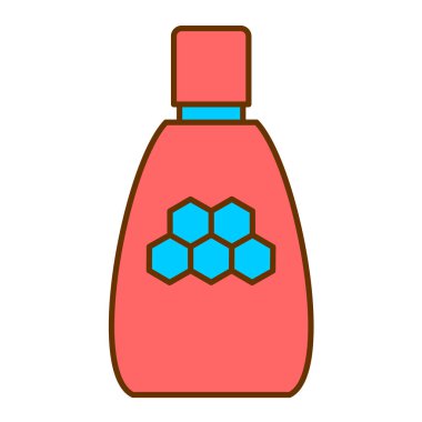 Çizgi film tarzında bal simgesi olan kavanoz ağ için beyaz arkaplan vektör illüstrasyonunda izole