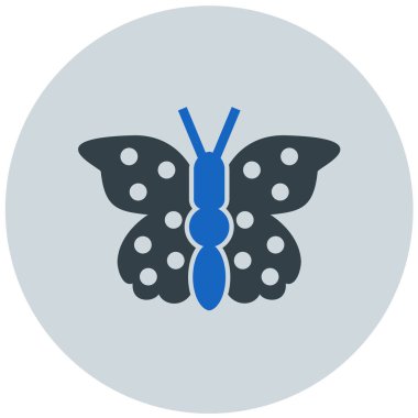 Kelebek. Web simgesi basit illüstrasyon