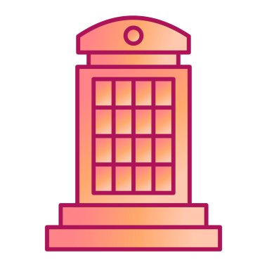 Booth modern simge vektör illüstrasyonu 