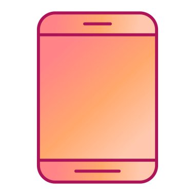 Akıllı telefon aygıtı simgesi. Web için cep telefonu vektör simgelerinin düz çizimi