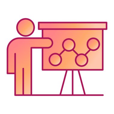 sunum simgesi vektör illüstrasyonu