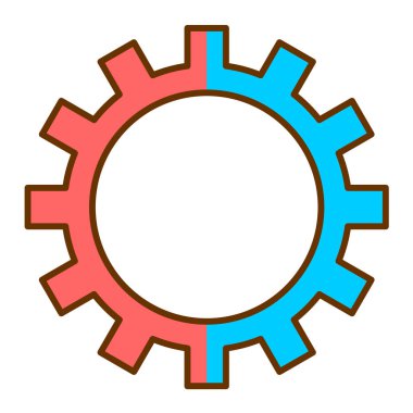 dişli simgesi vektör illüstrasyonu