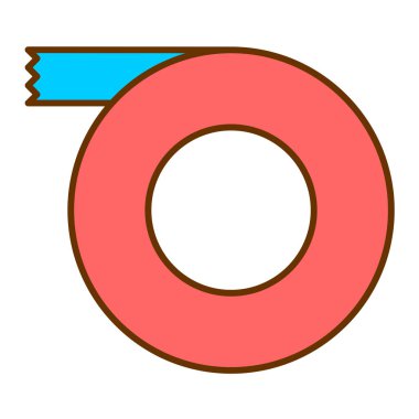 Teyp. Web simgesi basit illüstrasyon