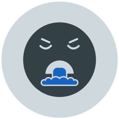 üzgün yüz ifadesi, vektör illüstrasyonu