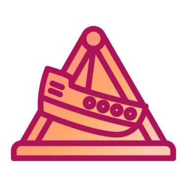 Tekne simgesinin vektör illüstrasyonu