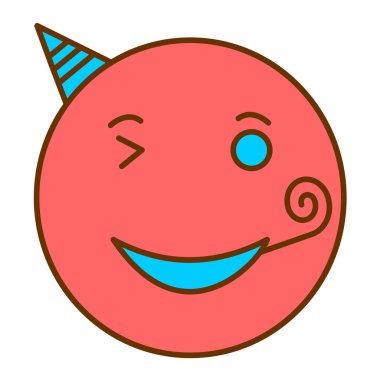 Mutlu yüz ifadesi simgesi vektör illüstrasyonu