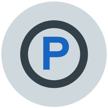 Park ediyor. Web simgesi basit illüstrasyon