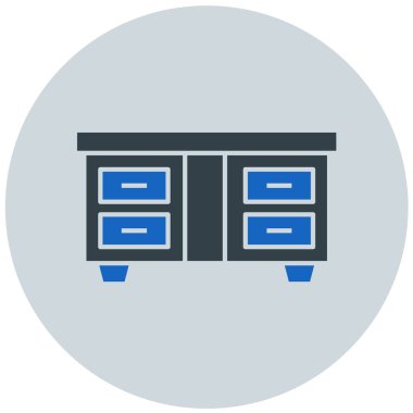 Mobilya. Web simgesi basit illüstrasyon