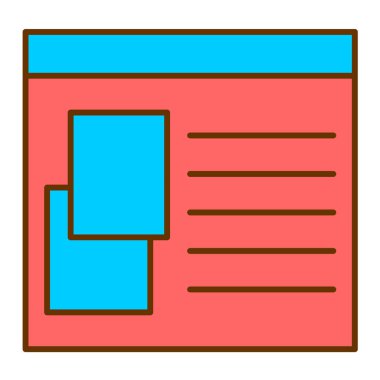 Belge. Web simgesi basit illüstrasyon