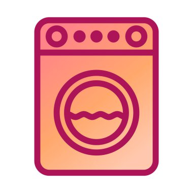 Çamaşır. Web simgesi basit illüstrasyon