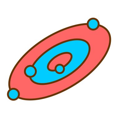 Güneş Sistemi simgesi vektör illüstrasyonu