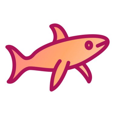 balık simgesi vektör illüstrasyonu