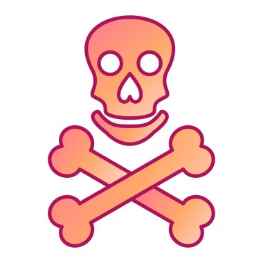 Çapraz kemikli kafatası vektör çizimi tasarımı