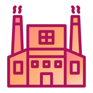 Fabrika. Web simgesi basit illüstrasyon