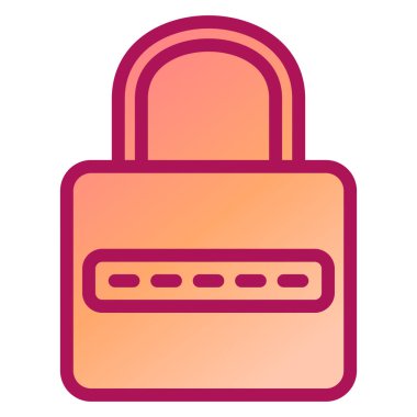 Kilit. Web simgesi basit illüstrasyon