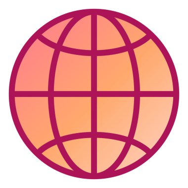 Dünya küresel ikon vektör illüstrasyonuName