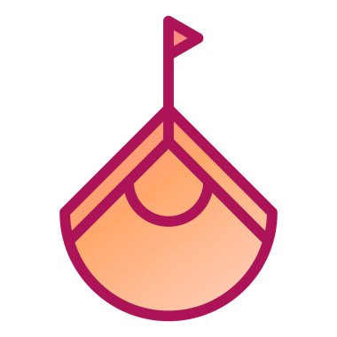 Tek bir spor çadırının vektör çizimi