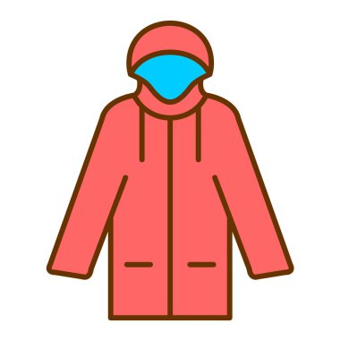 kış ceketi ikonu vektör illüstrasyonu