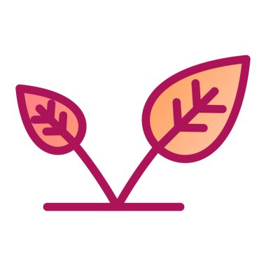 Yaprak ikonu vektörü. İnce çizgi işareti. izole edilmiş sınır sembolü çizimi