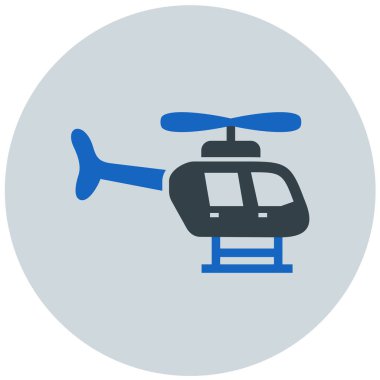 Helikopter. Web simgesi basit illüstrasyon