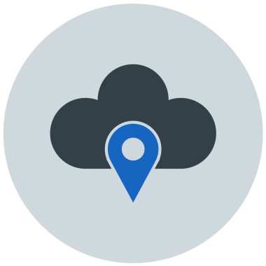 Bulut. Web simgesi basit illüstrasyon