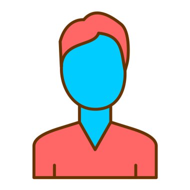 Avatar kişi simgesi vektör illüstrasyonu