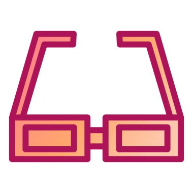 Gözlük. Web simgesi basit illüstrasyon