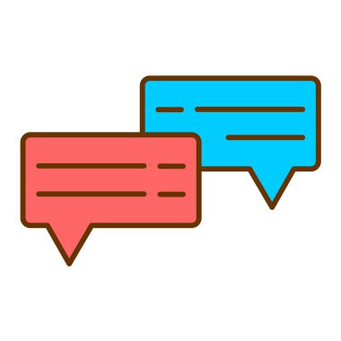 Sohbet mesajı ikonu vektör illüstrasyon grafik tasarımı