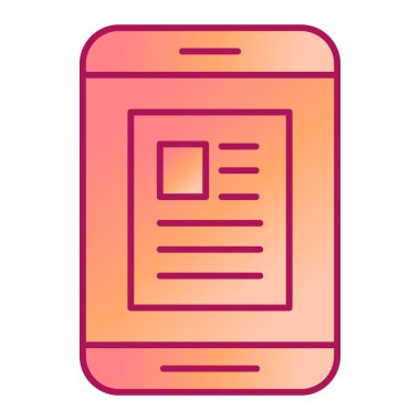 cep telefonu simgesi. Kitap vektör illüstrasyonlu akıllı telefon hatları. beyaz arkaplanda izole