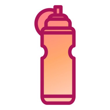 Şişe simgesi. Su karıştırıcı vektörünün basit bir gösterimi. izole kontur sembolü.