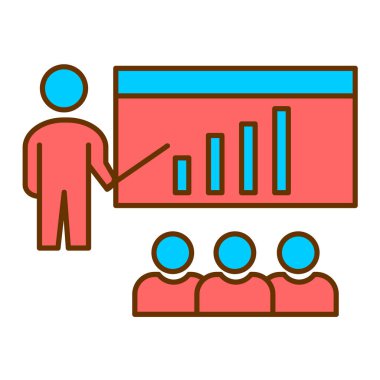 sunum simgesi vektör illüstrasyonu