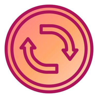 Yenile. Web simgesi basit illüstrasyon