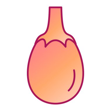 Beyaz arkaplan üzerinde taze pancar sebze simgesi, vektör illüstrasyonu