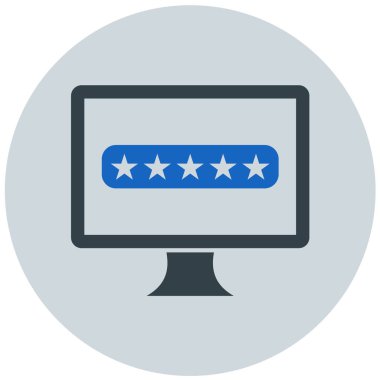 bilgisayar düz vektör simgesi