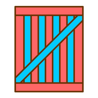 Çit. Web simgesi basit illüstrasyon