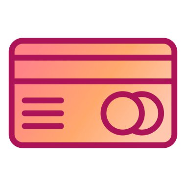 Kredi kartı vektör renk simgesi
