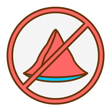 Gıda olmayan vektör düzlüğü simgesi