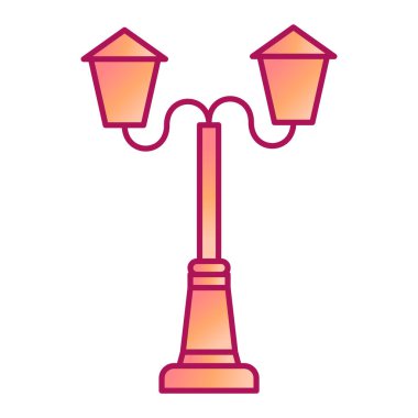 fener simgesi. Web için lamba vektör simgelerinin özet çizimi