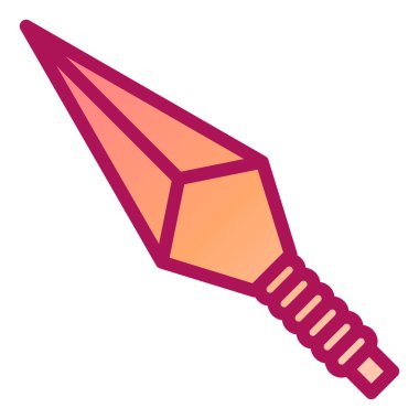 mızrak simgesi, vektör illüstrasyonu basit tasarım