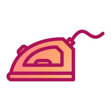 Ütü yapıyorum. Web simgesi basit illüstrasyon