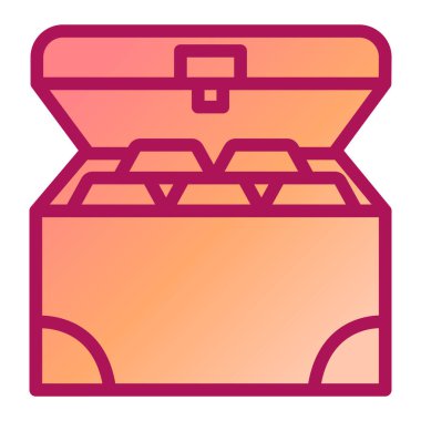 Hazine. Web simgesi basit illüstrasyon